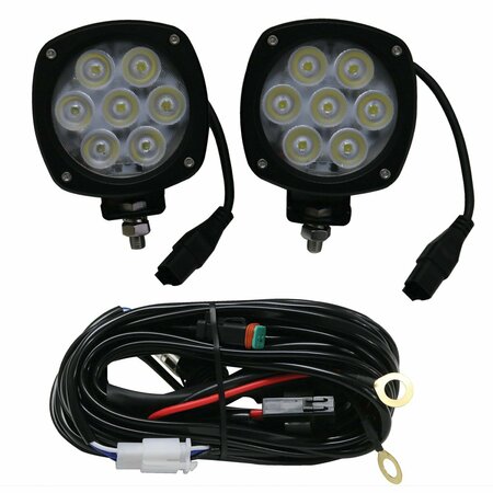 RACESPORT LT LIGHTS UTILITY 35 Watt LED; Black Housing; White Light; 5000 Lumens; 4.3 Inch Round; 9 To 32 Volt DC RS-4CREE-35W-2